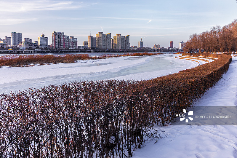 吉林冬季城市景观图片素材