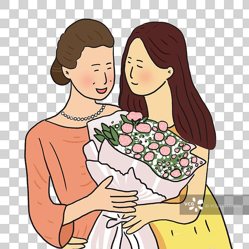 母亲节插画元素图片素材