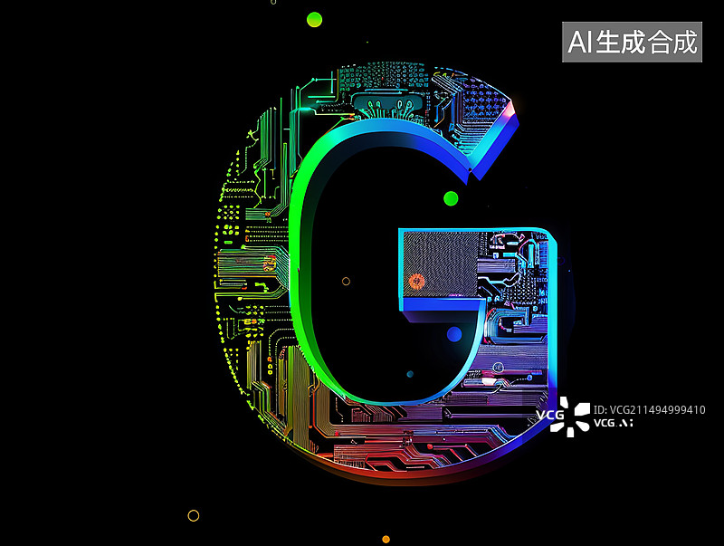 【AI数字艺术】人工智能概念电路板ai字母字体设计图标元素图片素材