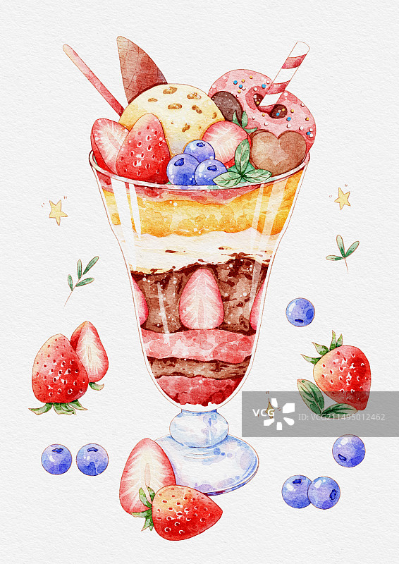 草莓冰淇淋饮品芭乐图片素材