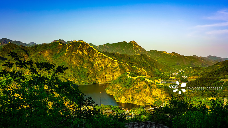 黄花城水长城全景图片素材