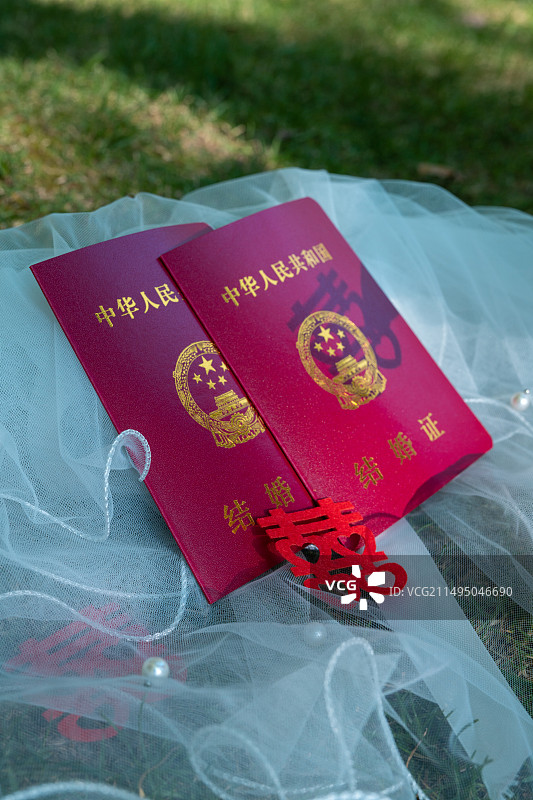 新人领结婚证图片素材