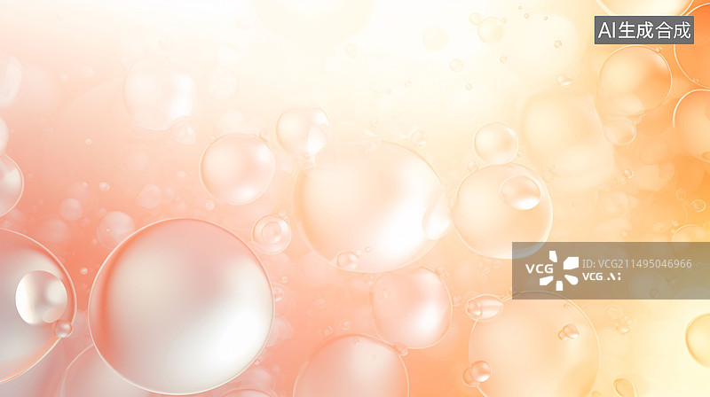 【AI数字艺术】细胞分子化学科学微生物的微观概念插图图片素材