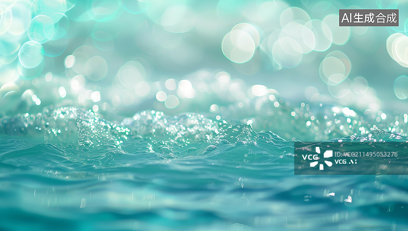 【AI数字艺术】水下波纹图片素材