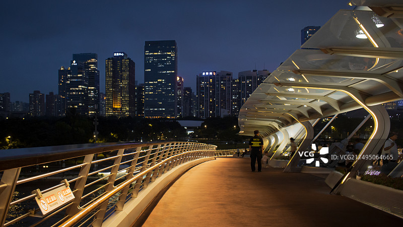 海心桥桥上图片素材