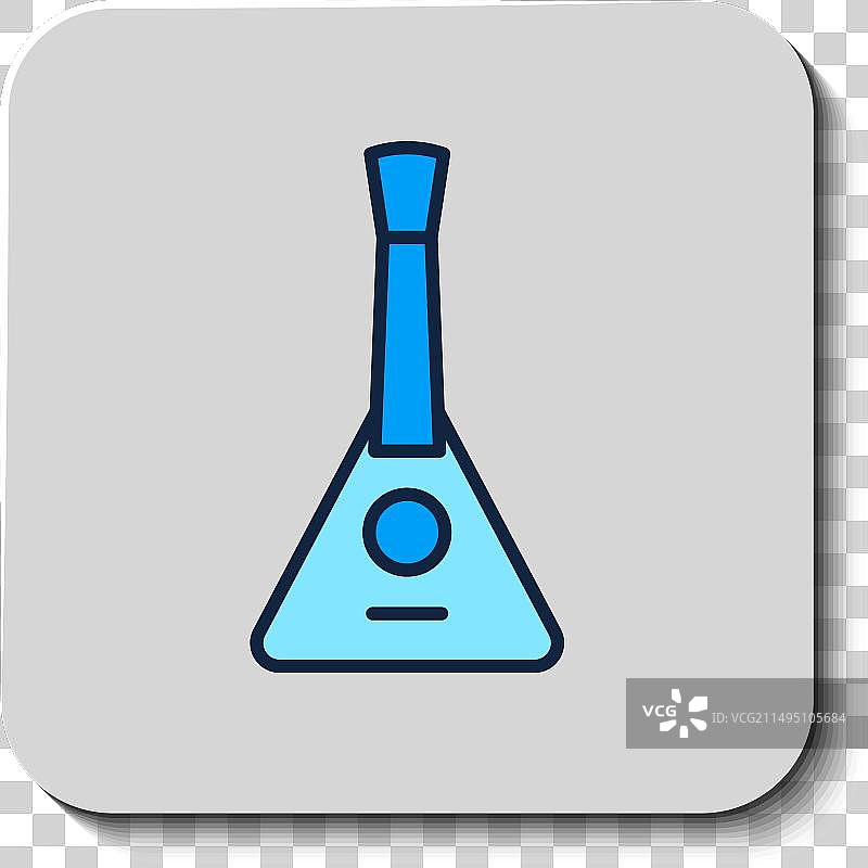 乐器巴拉莱卡琴图标填充轮廓图片素材