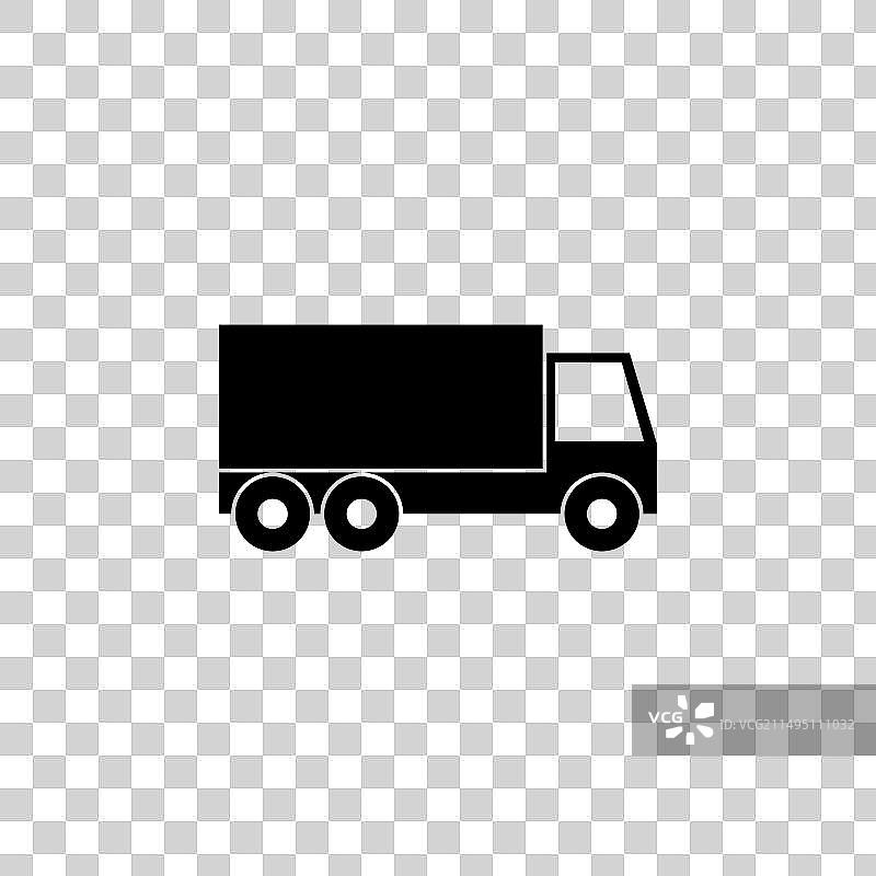 垃圾车平面图标图片素材