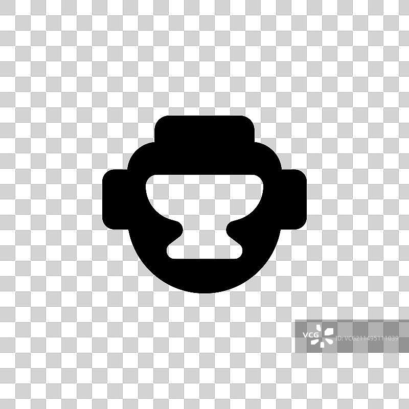 拳击头盔跆拳道头盔扁平图标图片素材