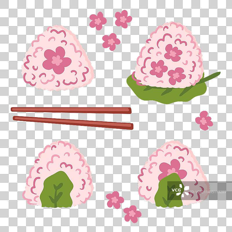 春季樱花饭团图片素材