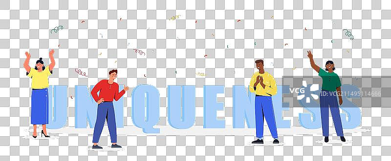 具有独特概念的人们图片素材