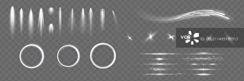 光效发光素材（白色透明背景）图片素材