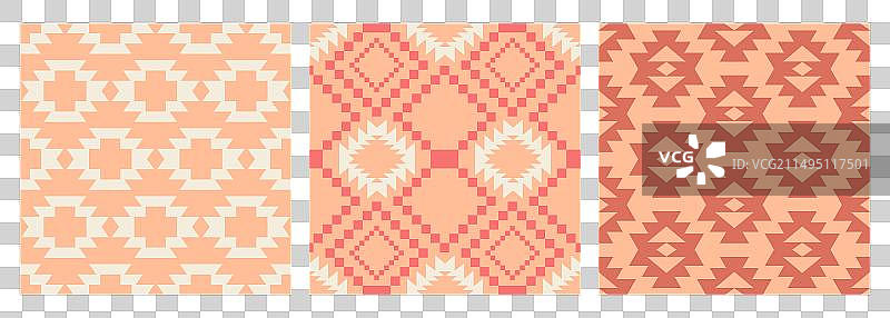 部落西南纳瓦霍被子无缝图案图片素材