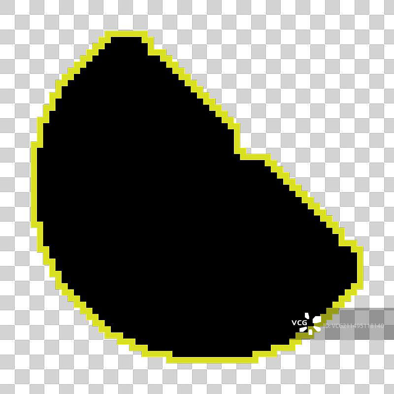 像素剪影图标橙子切片图片素材