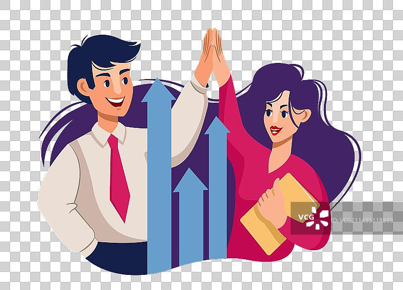 商务人士击掌团队合作图片素材