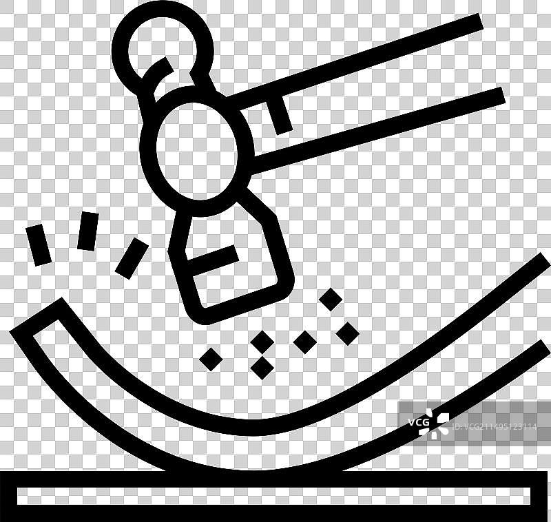 金属加工铁匠线条图标图片素材