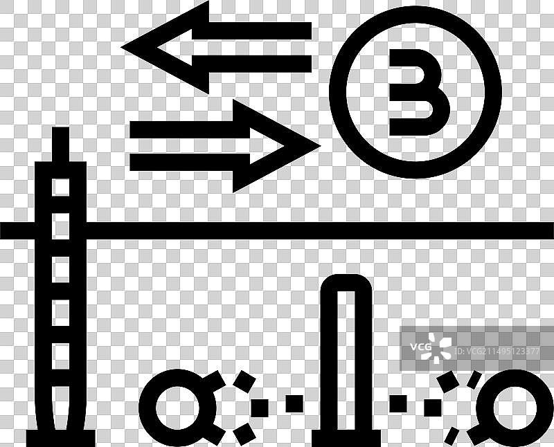 三步回球门球比赛线性图标图片素材