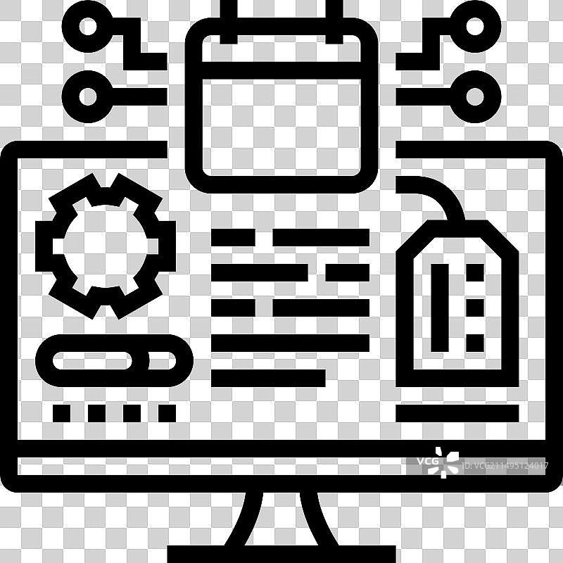 早期采用者技术爱好者线性图标图片素材