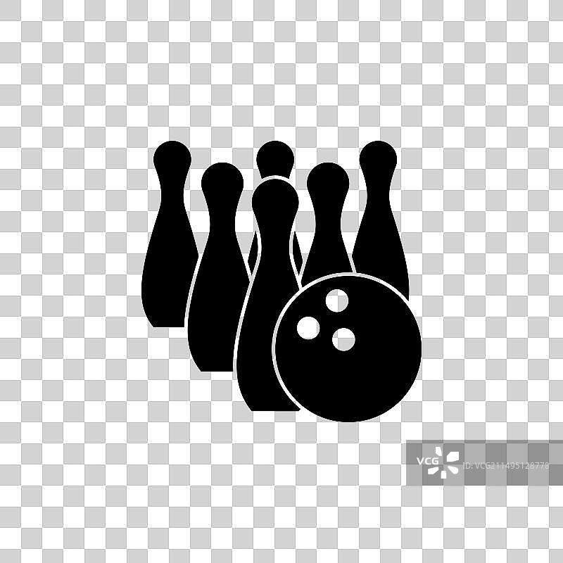 保龄球扁平图标图片素材