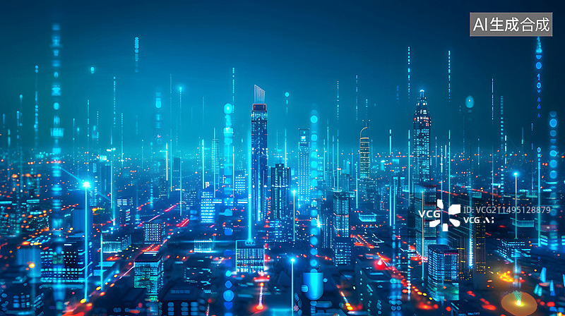 【AI数字艺术】未来科技城市道路场景图片素材