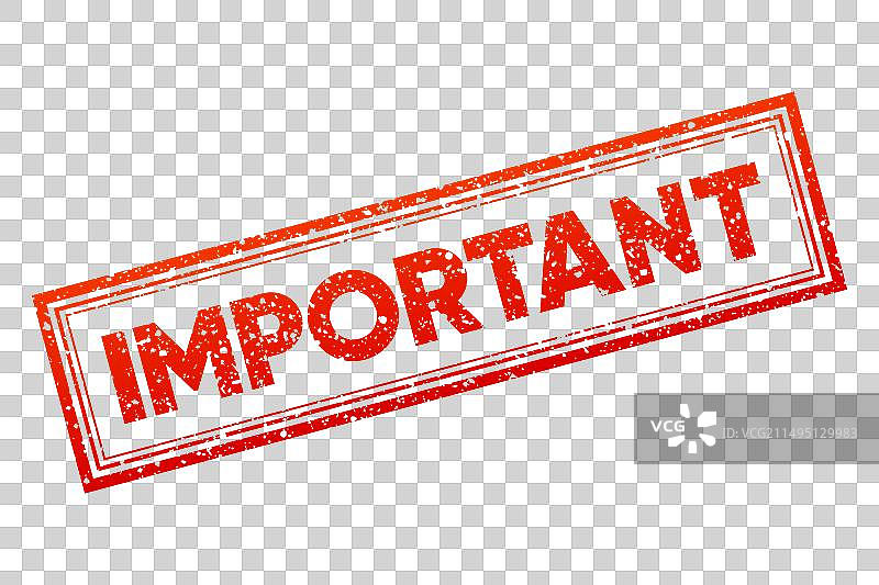 重要提示红色橡胶印章图片素材