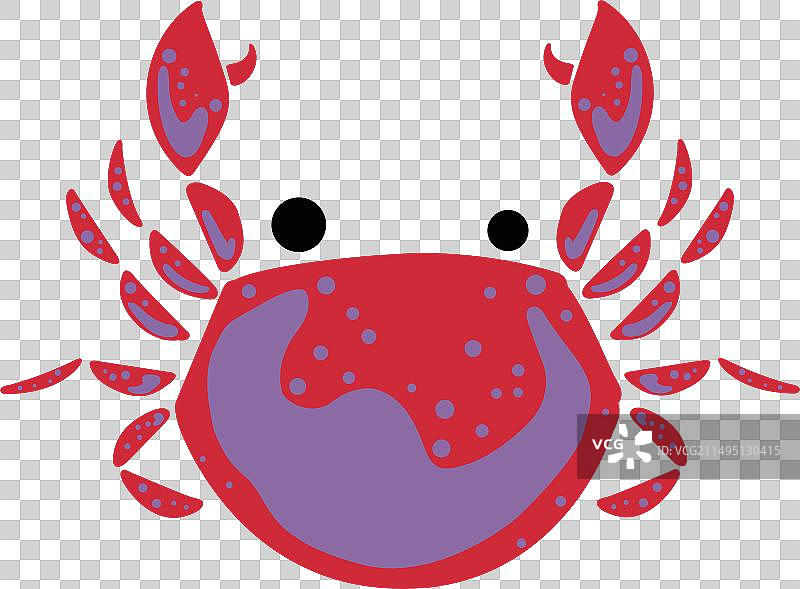 海洋生物抽象螃蟹图案图片素材