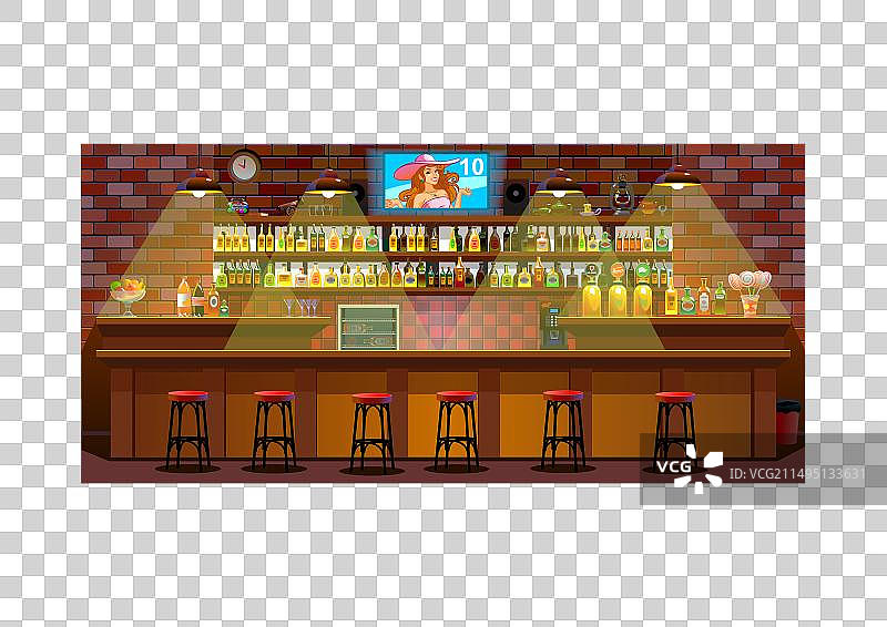 咖啡馆或酒吧的饮用场所内部图片素材
