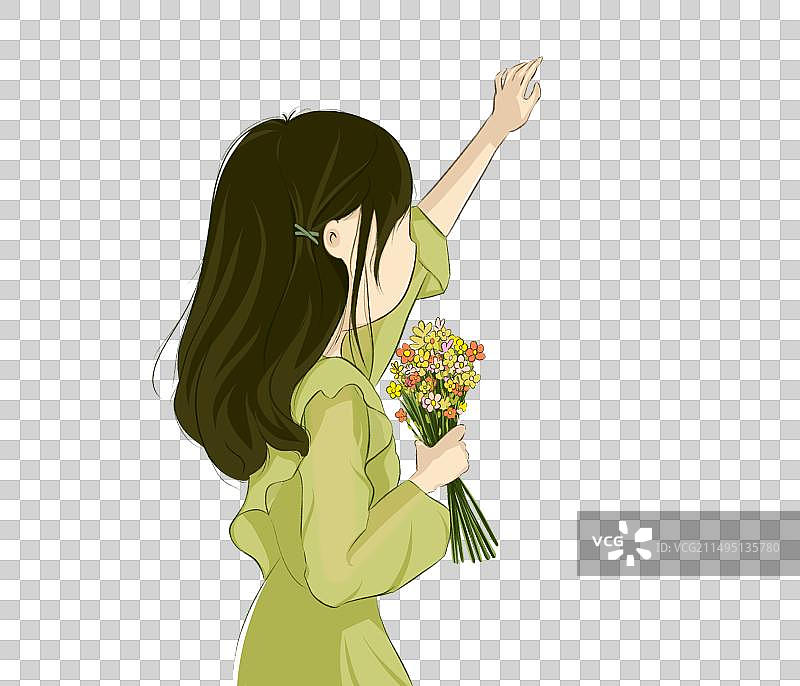 森系女孩图片素材