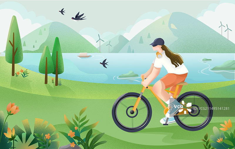 欢乐骑行，出行新主张图片素材