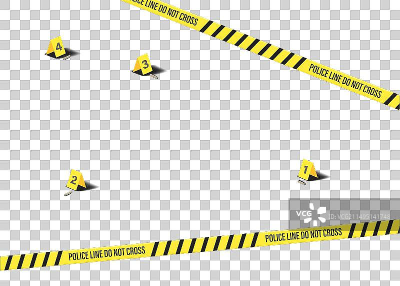 带有黑黄条纹的警察犯罪现场图片素材