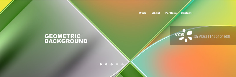 圆形三角形和正方形网站页面模板图片素材