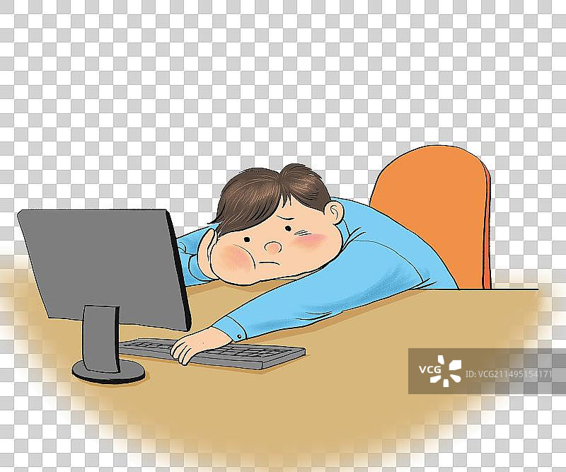 疲惫的上班族图片素材