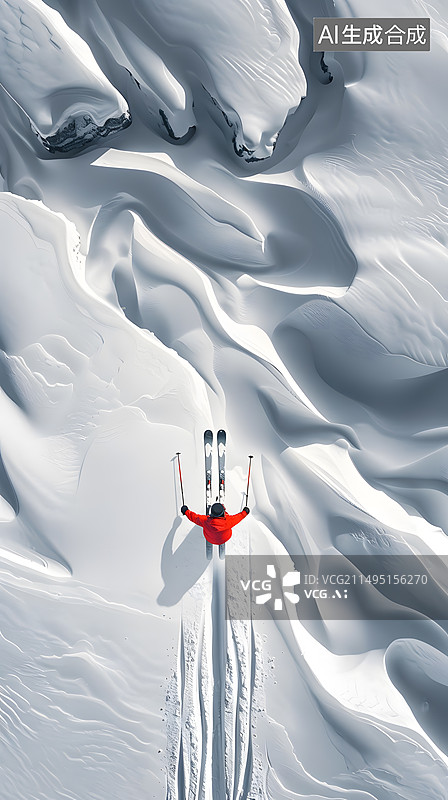 【AI数字艺术】雪场滑雪图片素材