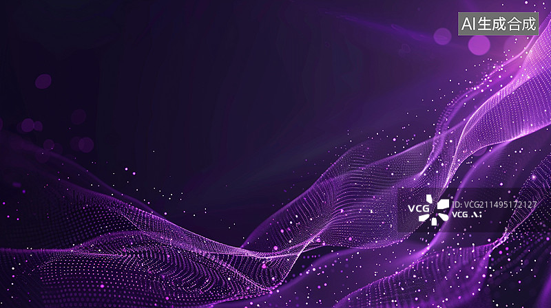 【AI数字艺术】紫色高级质感科技背景图片素材