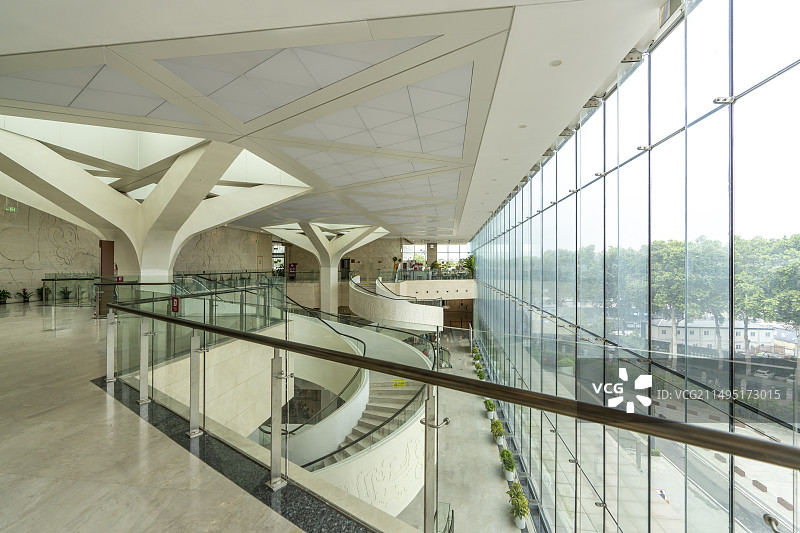 湖北省博物馆 建筑内部图片素材