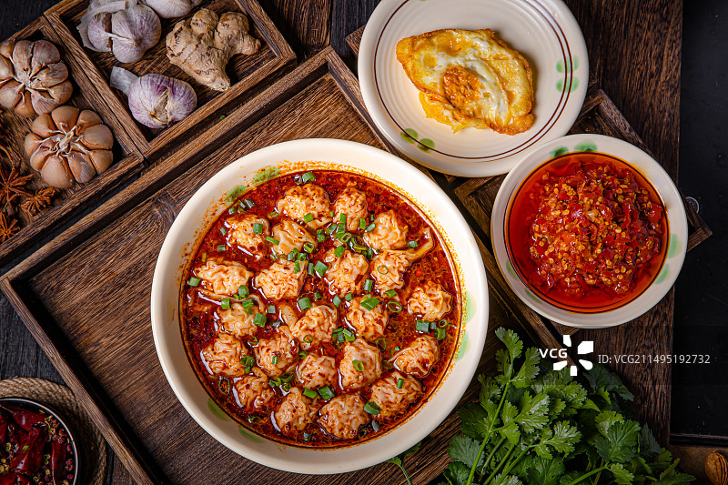 重庆麻辣抄手图片素材