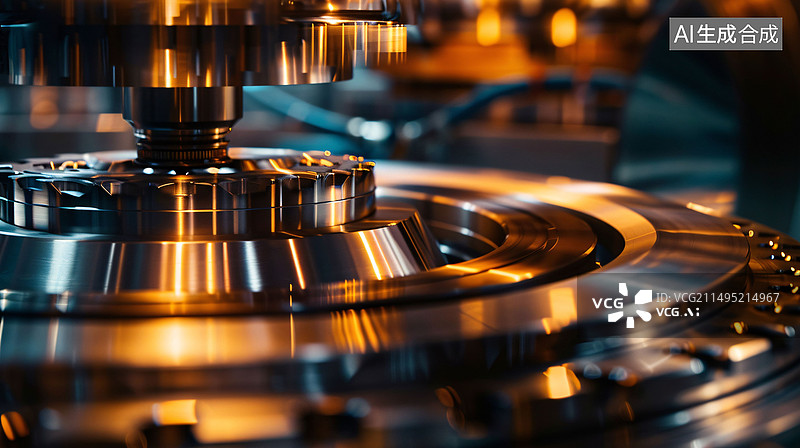 【AI数字艺术】抽象高科技电路与芯片3D渲染工业背景图片素材