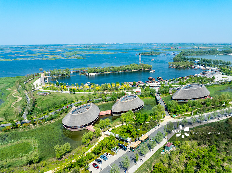 夏天白洋淀风景图片素材