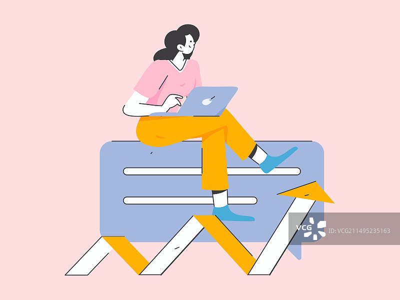 市场营销规划商务人物扁平矢量概念运营手绘插画图片素材