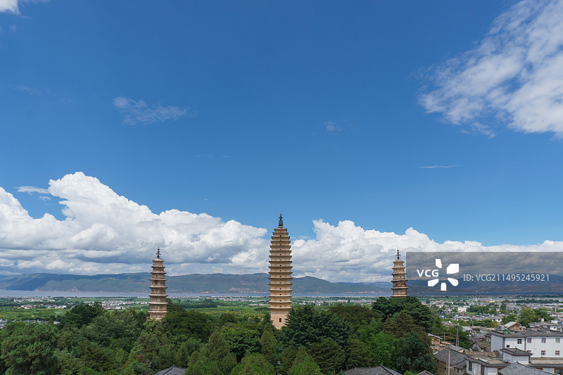 大理三塔图片素材