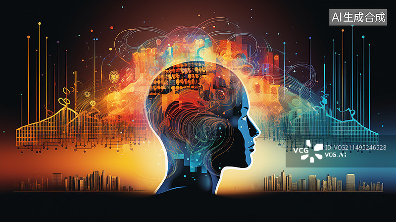 【AI数字艺术】脑电波图片素材