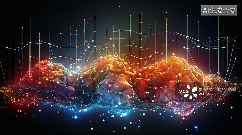 【AI数字艺术】脑电波图片素材