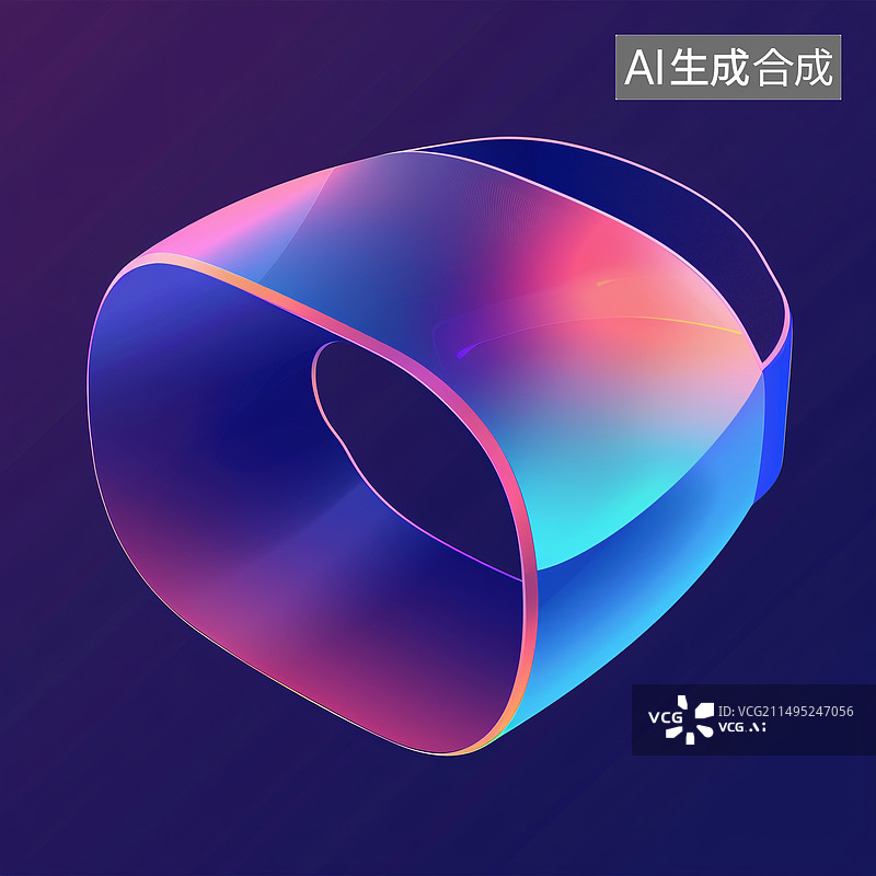【AI数字艺术】3D卡通彩色炫酷虚拟眼镜设计图片素材