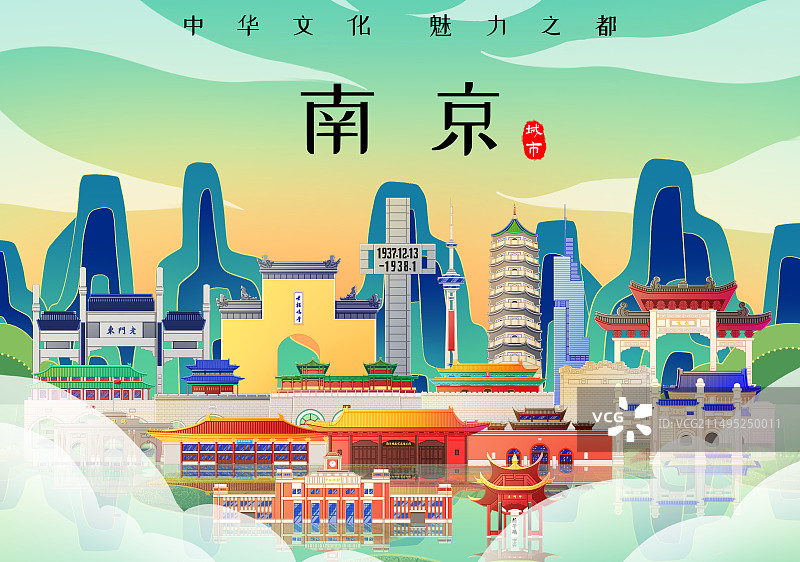 江苏南京旅游景点建筑图片素材