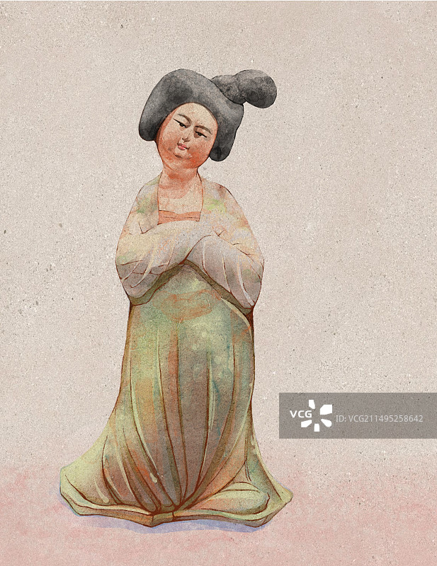 唐代的陶俑图片素材