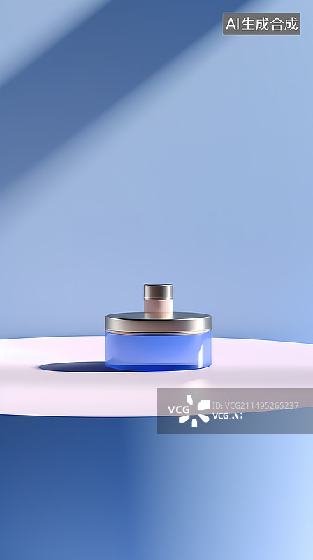 【AI数字艺术】简约美妆展示台图片素材