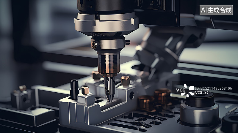 【AI数字艺术】工厂机器零件加工图片素材