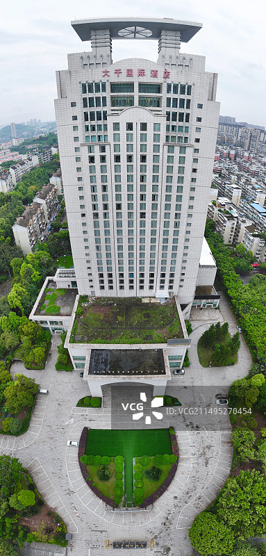 四川省内江市大千园张大千纪念馆大洲广场北渡码头航拍图片素材