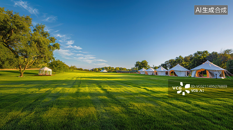 【AI数字艺术】城市风光与公园绿地图片素材