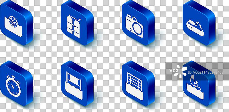 潜水呼吸器照相机喷气滑雪板风帆冲浪组合图片素材