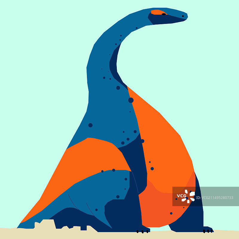 插画-蛇颈龙图片素材